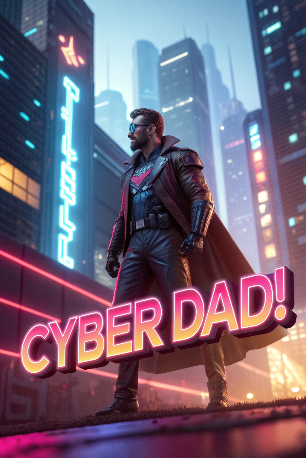 Superdad cyberpunk card